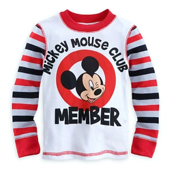 NWT Disney Store Mickey Mouse Boys Pajamas Club Member $6 OFF PJ Pals Kid size 2