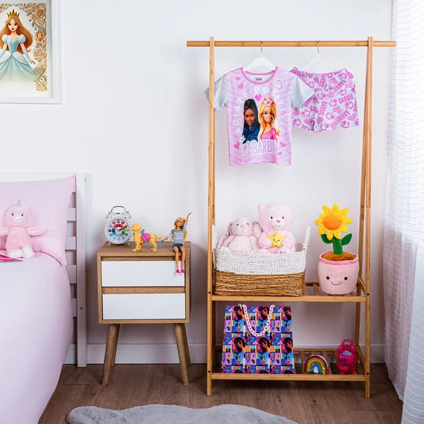 Barbie Girls Cotton Short Pyjamas Sleepwear Set, Girls Barbie Gifts