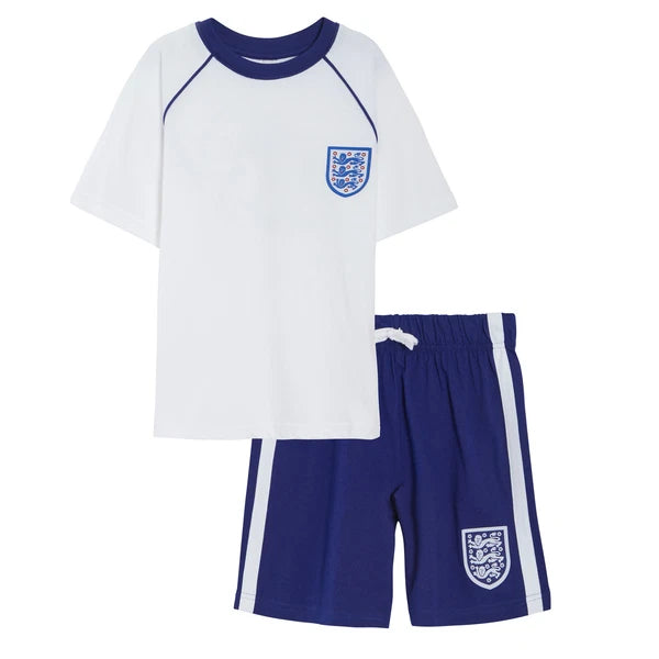 Kids England Football Club Short Pyjamas Boys Girls Short Pjs Set England Footba