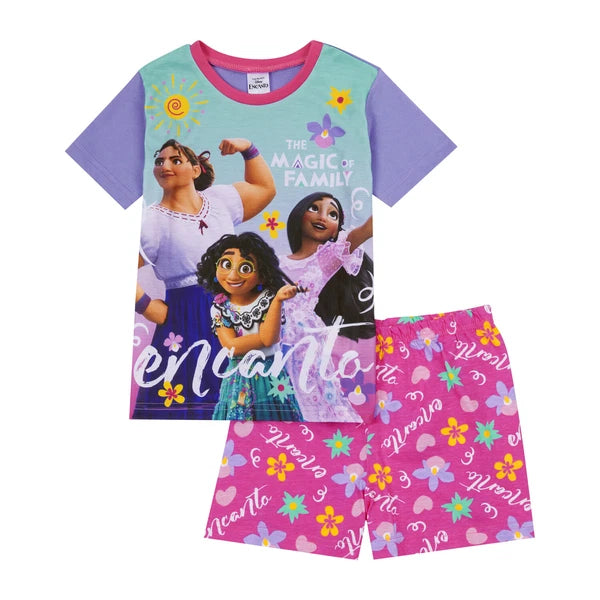Disney Encanto Girls Short Pyjamas, Mirabel Pjs, Ages 3 to 10 Years Old