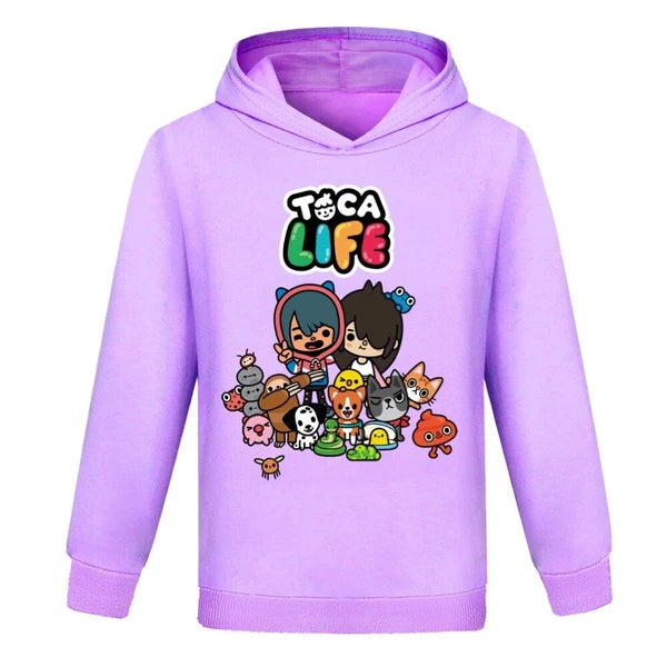 Children's TOCA LIFE T-shirt Hoodie Pants Sports Set Sleepwear Birthday Gift