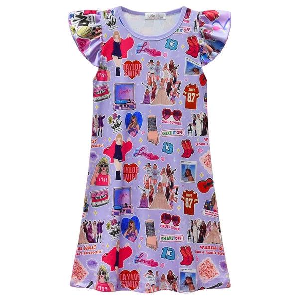 New Children's Singer 1989 T-shirt Pants Pajama Set Pajama Evening Dress