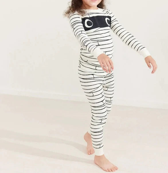 Hanna Andersson Kids Long Sleeve Printed Long John Pyjama Set- Mischievous Mummy