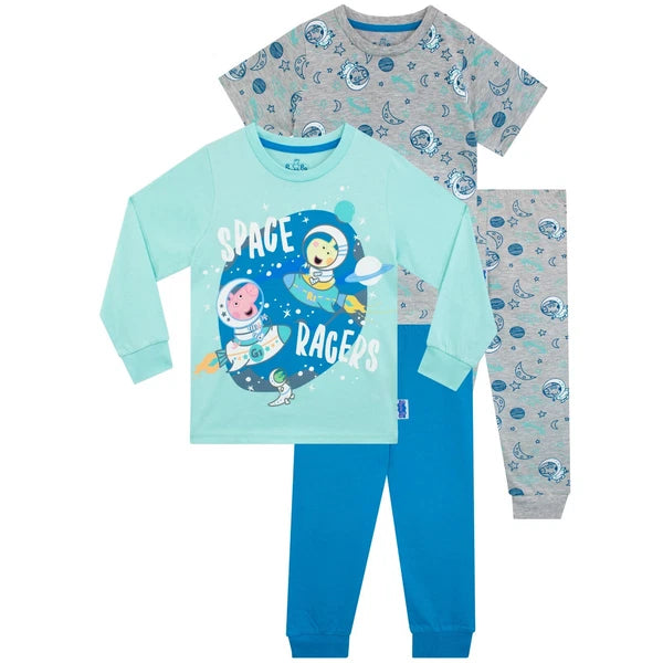 George Pig Pyjamas Pack of 2 Kids Boys 18 24 Months 2 3 4 5 6 7 8 Years PJs Set