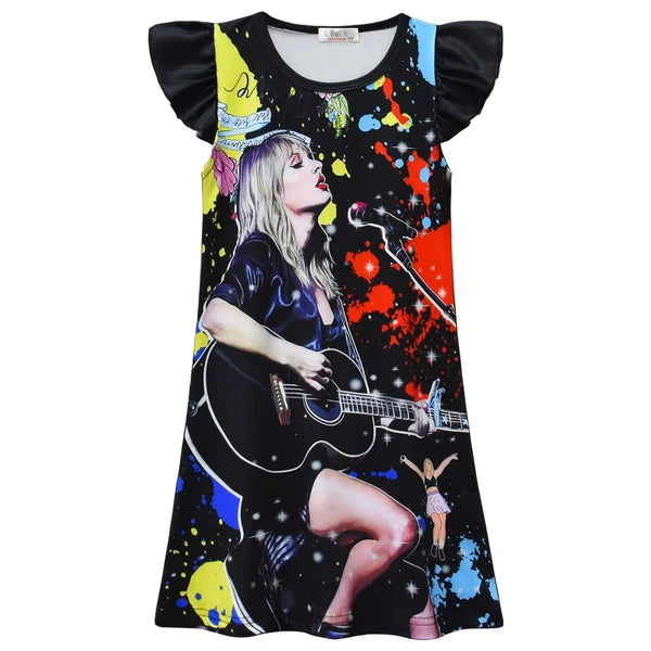 New Children's Singer 1989 T-shirt Pants Pajama Set Pajama Evening Dress