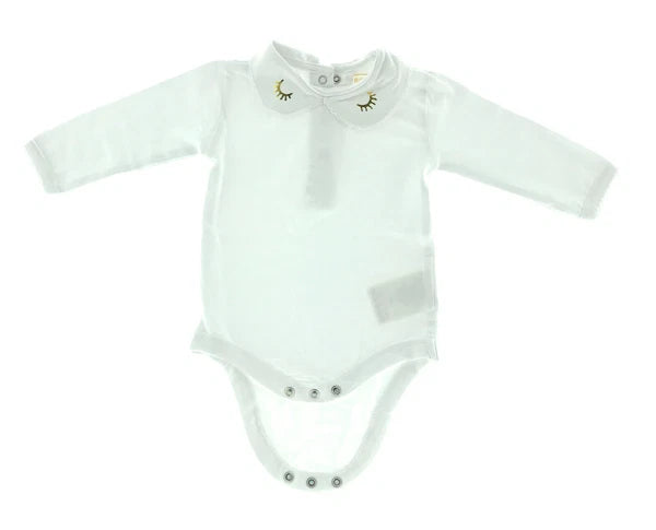 Set of 4 Baby Body Organic Cotton Pajamas Romper Toddler 0-24 Months Golden-