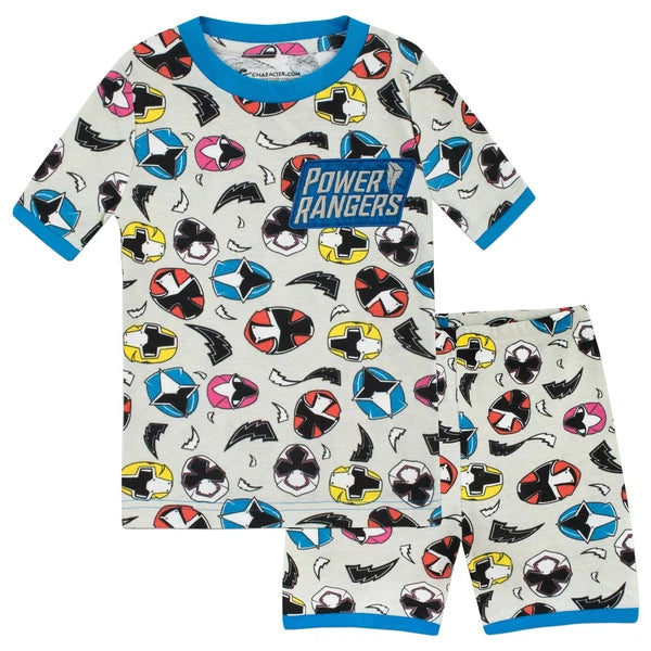 Power Rangers Short Pyjamas Kids Boys 3 4 5 6 7 8 9 10 11 12 Years PJs Nightwear
