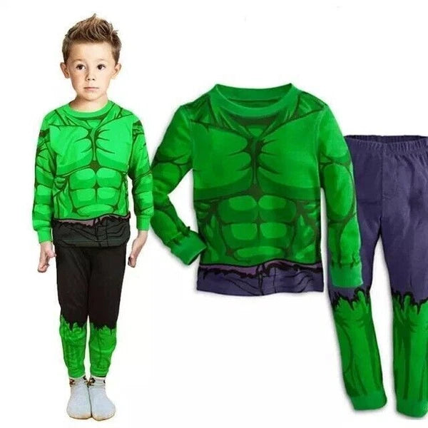 2Pcs Kids Boys Girls Super Mario Long Sleeve Pyjamas Set T-Shirt Shorts Age 1-7Y