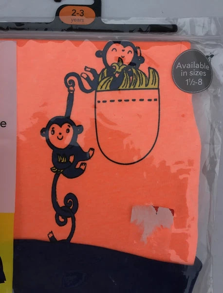 Boys Short Leg / Short Sleeve Pyjamas with Monkey detail