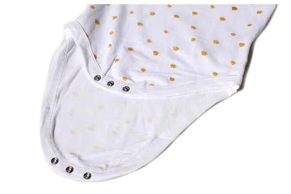 Set of 4 Baby Body Organic Cotton Pajamas Romper Toddler 0-24 Months Golden-