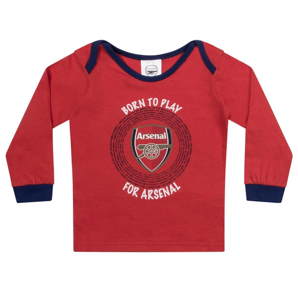 Arsenal FC Baby Pyjamas Long Boys Kids Official Football Gift