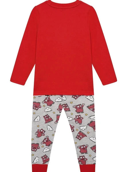 Love Monster Pyjamas Unisex Boys Girls Kids Happy Together Red Long Sleeve