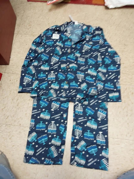 Nwt Old Navy Boys Pajama Set Hanukkah Blue 10/12 6/7  18