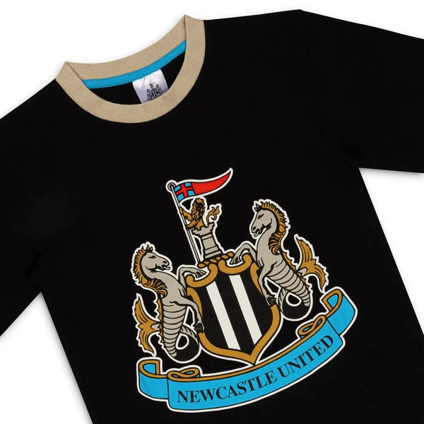 Newcastle United F.C Boys Short Pyjamas 100% Cotton PJs Official Merchandise