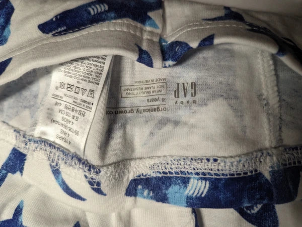 Baby Gap PJ Set 2 Piece Brand New Shark Design Long Sleeve and Pant