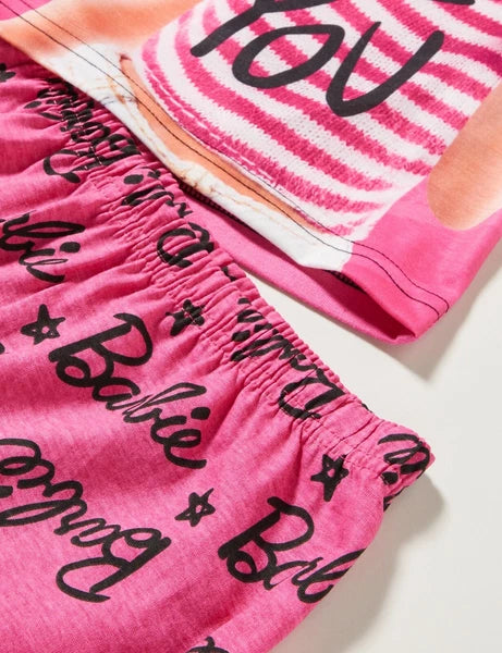 Barbie Doll Girls Pyjamas Short PJs Ages 3 Years to 10 Years