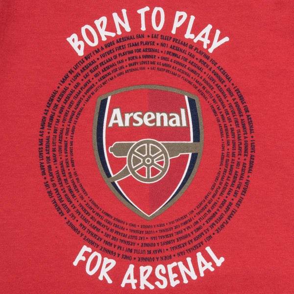 Arsenal FC Baby Pyjamas Long Boys Kids Official Football Gift