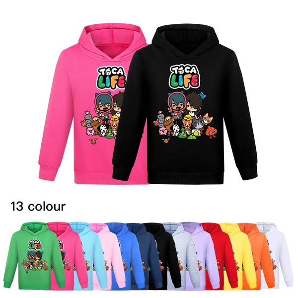 Children's TOCA LIFE T-shirt Hoodie Pants Sports Set Sleepwear Birthday Gift
