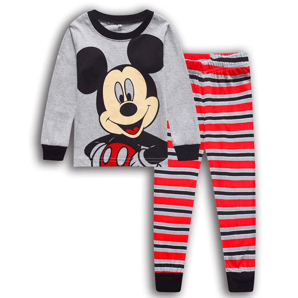 Kids Boy Girls Micky Minie Mouse Pyjamas Pjs Set Sleepwear Long Sleeve Nightwear
