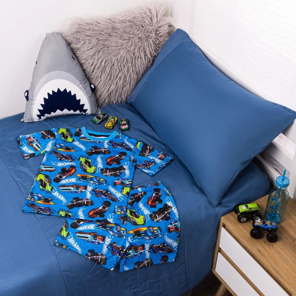 Hot Wheels Boys Short Pyjama Set | 100% Cotton Summer Sleepwear | Car Gift