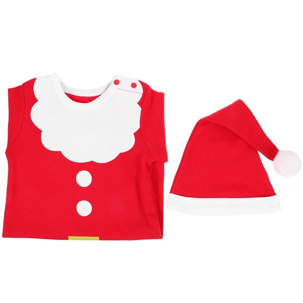 1 Set of Newborn Christmas Pajamas Cotton Long Sleeve Sleepwear Kids Pajamas