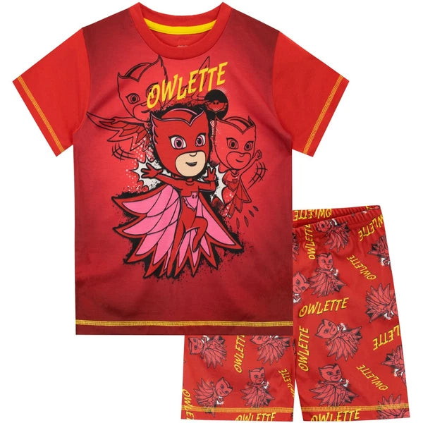 PJ Masks Owlette Short Pyjamas Kids Boys Pyjamas Loungewear PJs Pyjama Set PJs