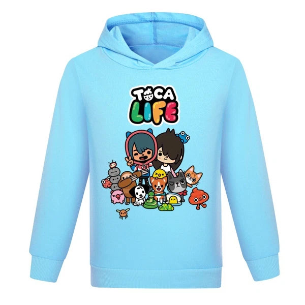 Children's TOCA LIFE T-shirt Hoodie Pants Sports Set Sleepwear Birthday Gift