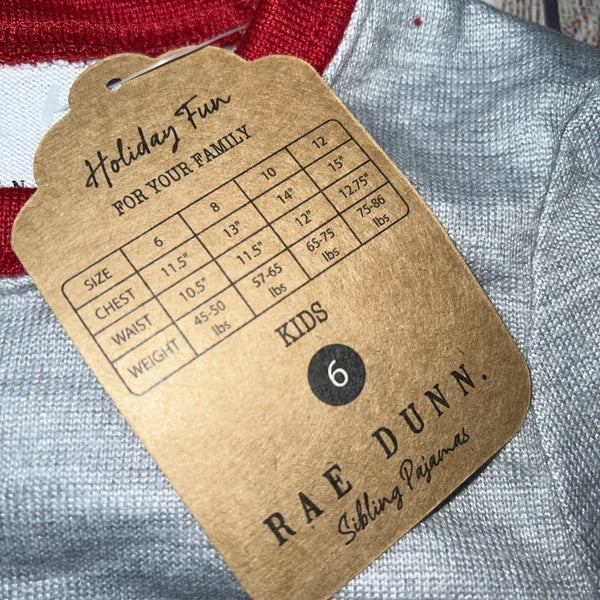 Rae Dunn Family Christmas Pajamas Kids Santa Believe Holiday NEW