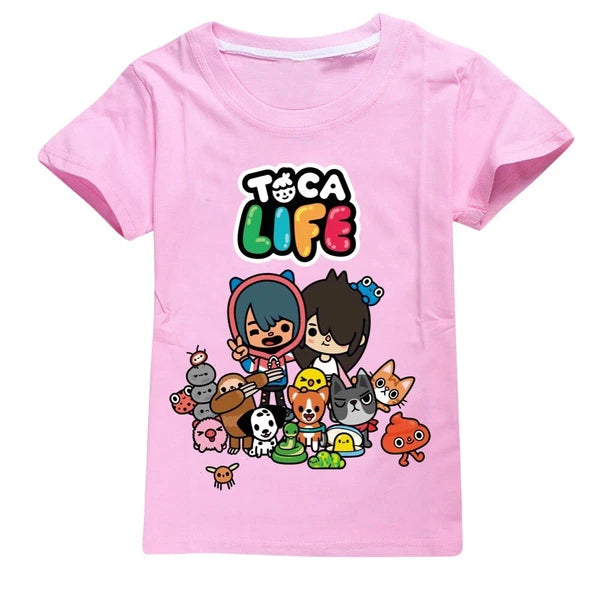 Children's TOCA LIFE T-shirt Hoodie Pants Sports Set Sleepwear Birthday Gift