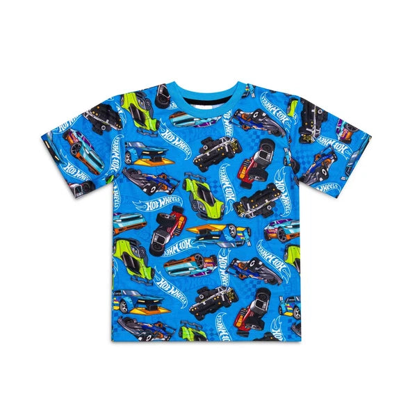 Hot Wheels Boys Short Pyjama Set | 100% Cotton Summer Sleepwear | Car Gift