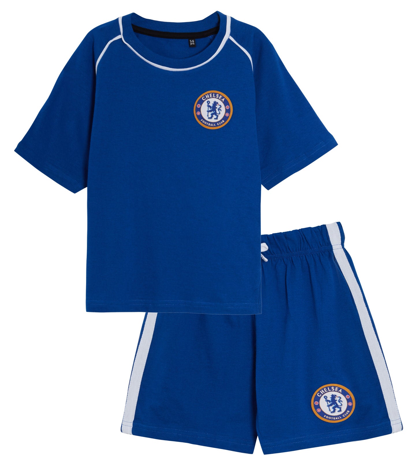 Kids Chelsea FC Short Pyjamas Boys Premiership Football Club Kit Shorts T-shirt