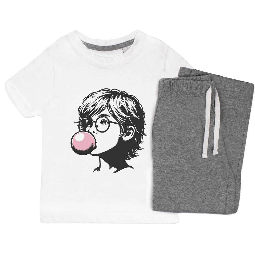 'Bubble Gum Girl' Kids Nightwear / Pyjama Set (KP048332)