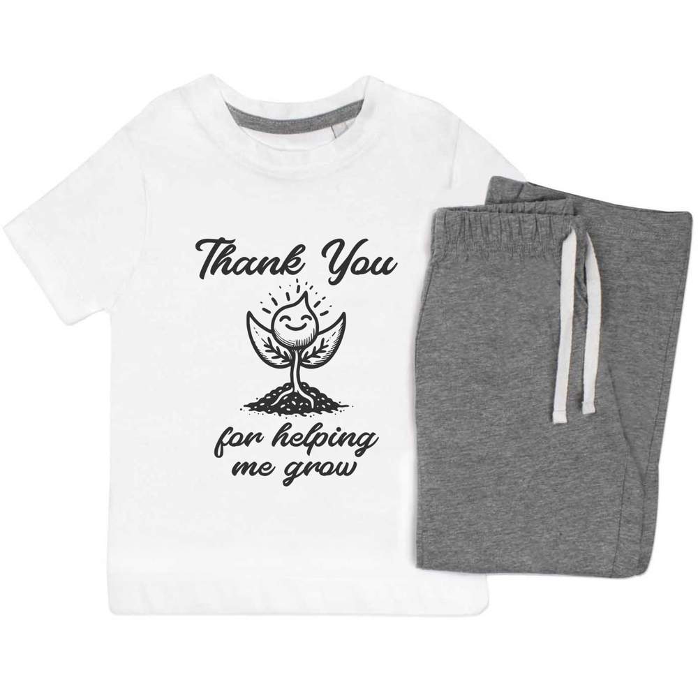 'Thank You For Helping Me Grow' Kids Nightwear / Pyjama Set (KP048629)