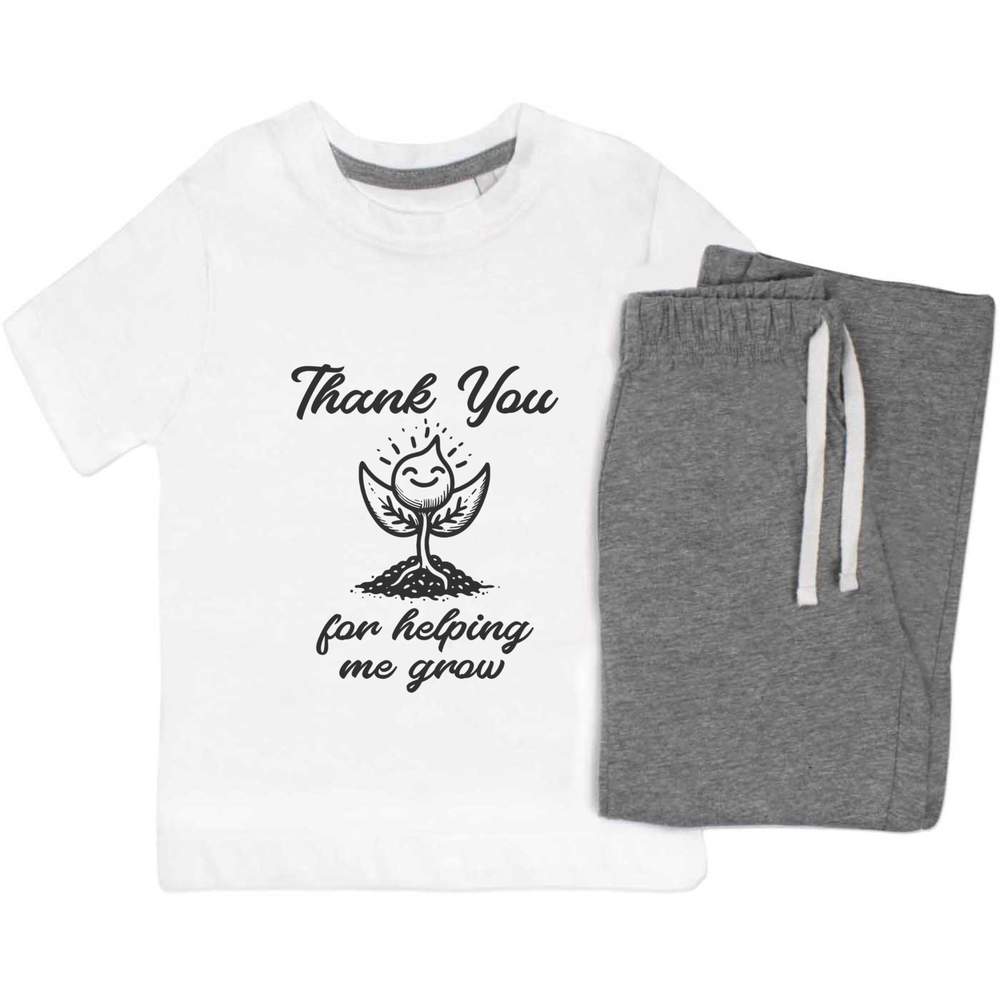 'Thank You For Helping Me Grow' Kids Nightwear / Pyjama Set (KP048629)