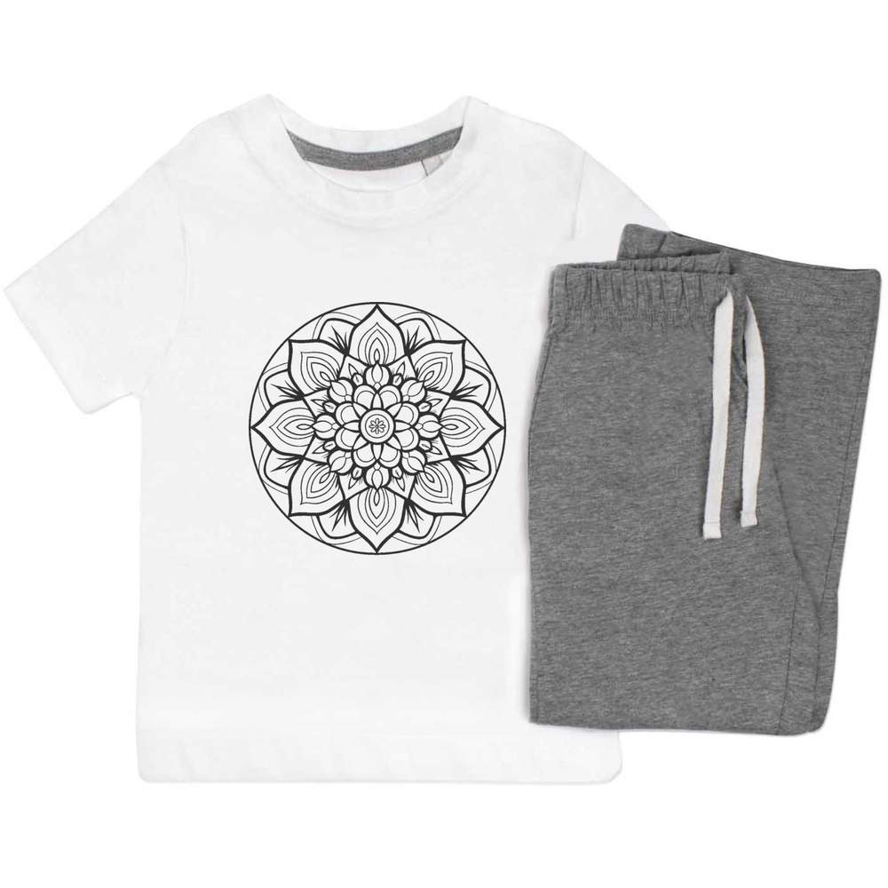 'Floral Mandala' Kids Nightwear / Pyjama Set (KP048862)