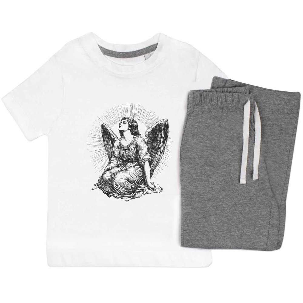 'Angel Sitting' Kids Nightwear / Pyjama Set (KP049221)
