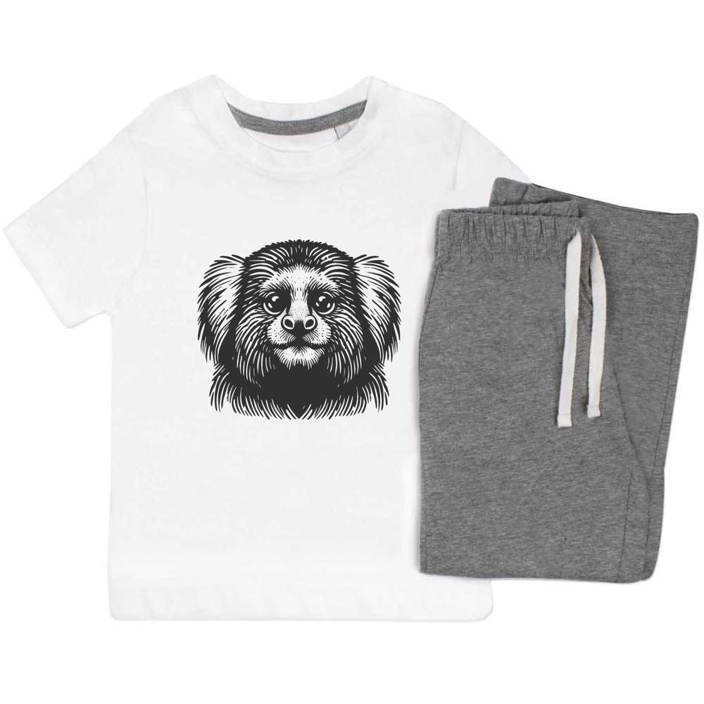 'Marmoset Monkey' Kids Nightwear / Pyjama Set (KP053741)