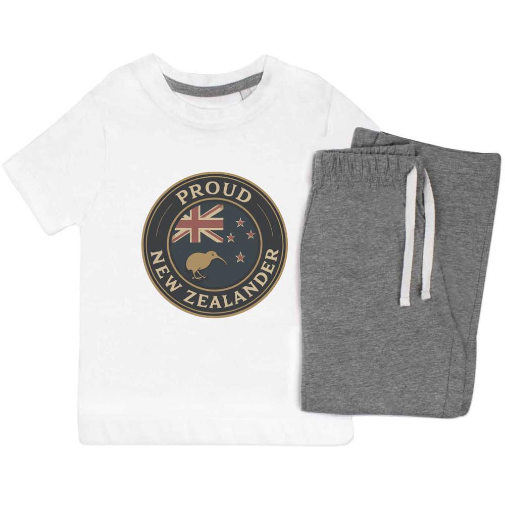 'Proud New Zealander' Kids Nightwear / Pyjama Set (KP054454)