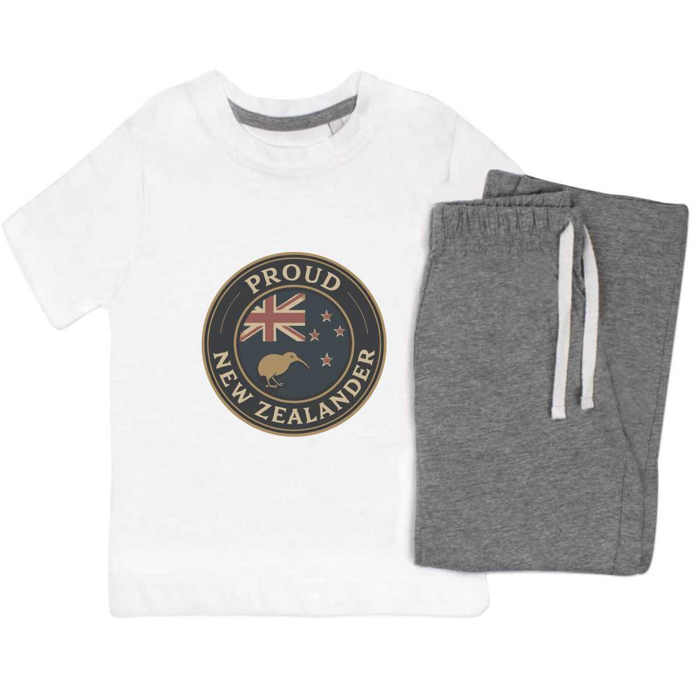 'Proud New Zealander' Kids Nightwear / Pyjama Set (KP054454)
