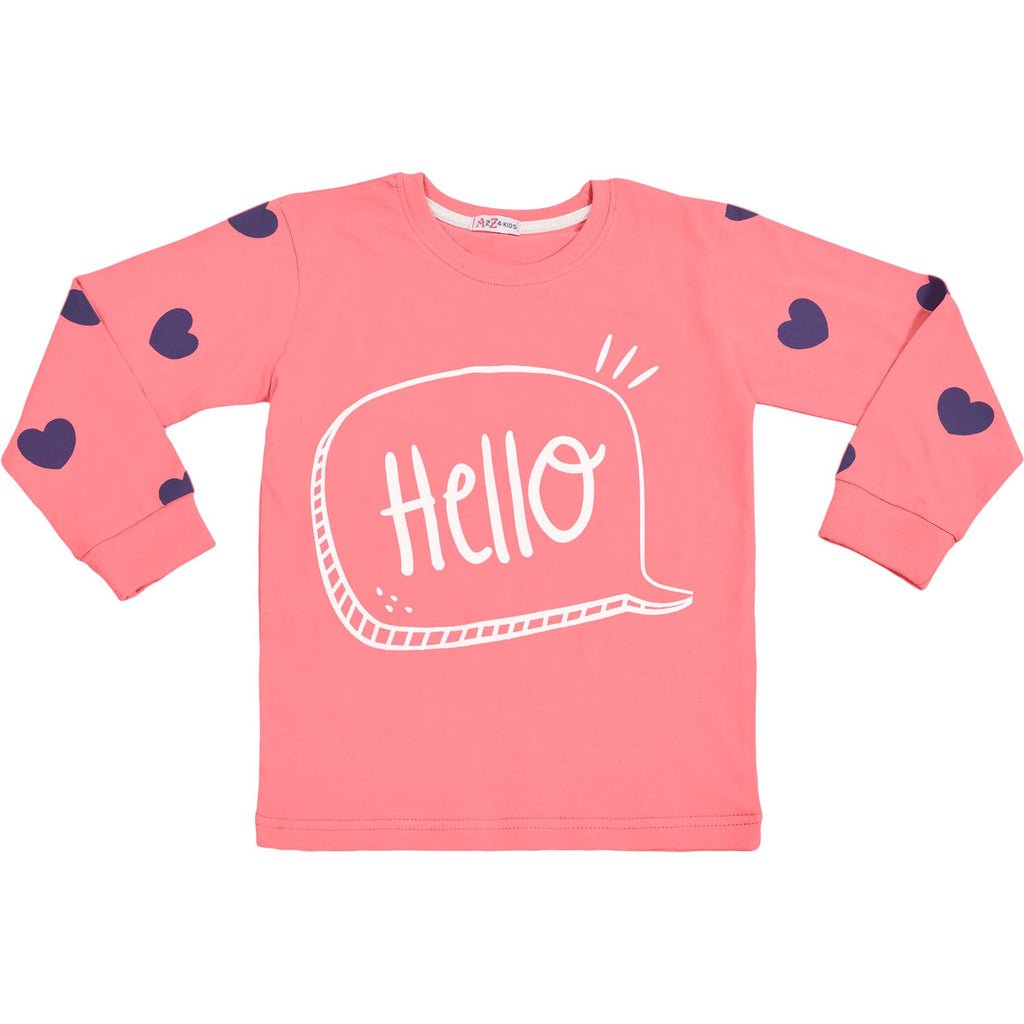 A2Z 4 Kids Girls Pyjamas Traditional PJS Pyjama Long Sleeve Sleepwear Sets