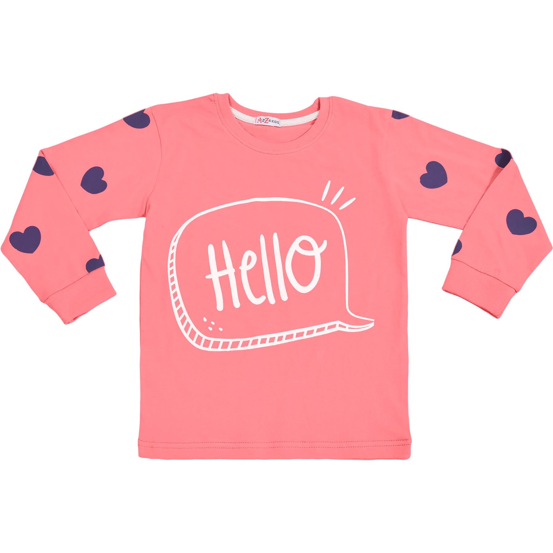 A2Z 4 Kids Girls Pyjamas Traditional PJS Pyjama Long Sleeve Sleepwear Sets