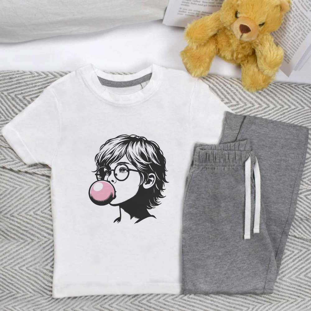 'Bubble Gum Girl' Kids Nightwear / Pyjama Set (KP048332)
