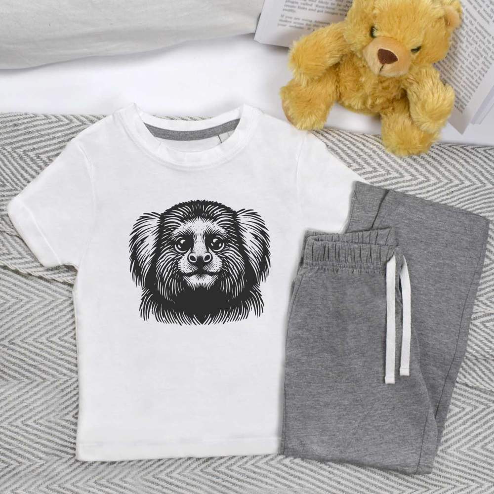 'Marmoset Monkey' Kids Nightwear / Pyjama Set (KP053741)