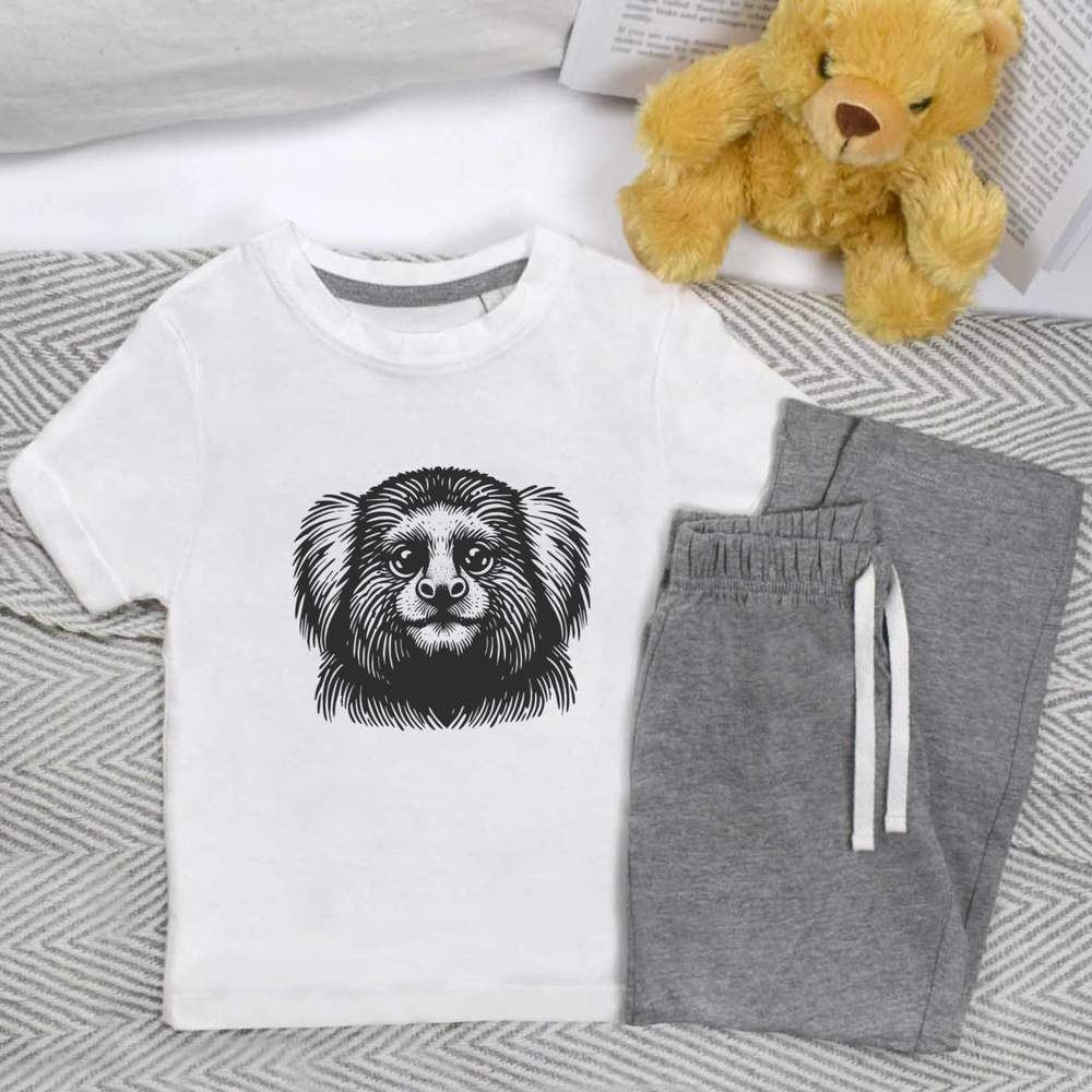 'Marmoset Monkey' Kids Nightwear / Pyjama Set (KP053741)