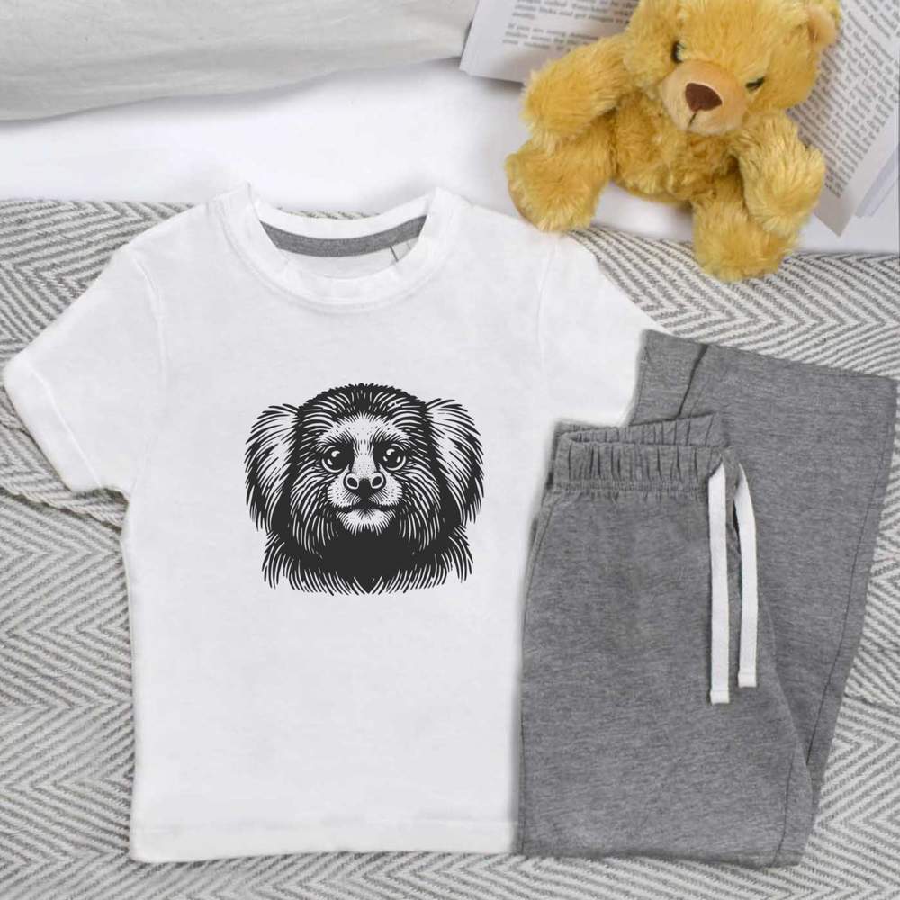 'Marmoset Monkey' Kids Nightwear / Pyjama Set (KP053741)