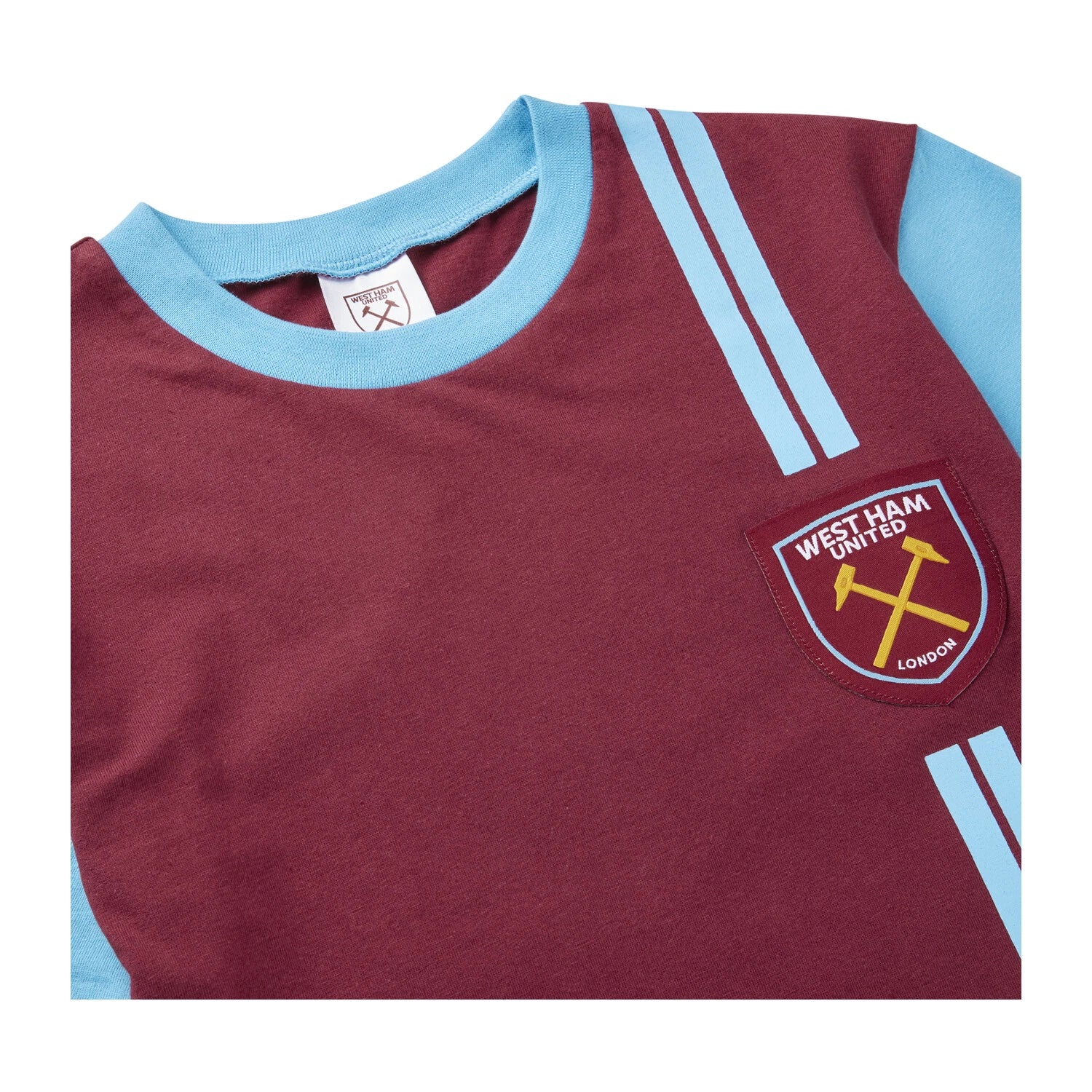 West Ham United FC Boys Short Pyjamas, Summer Football Pjs, Official Merchandise