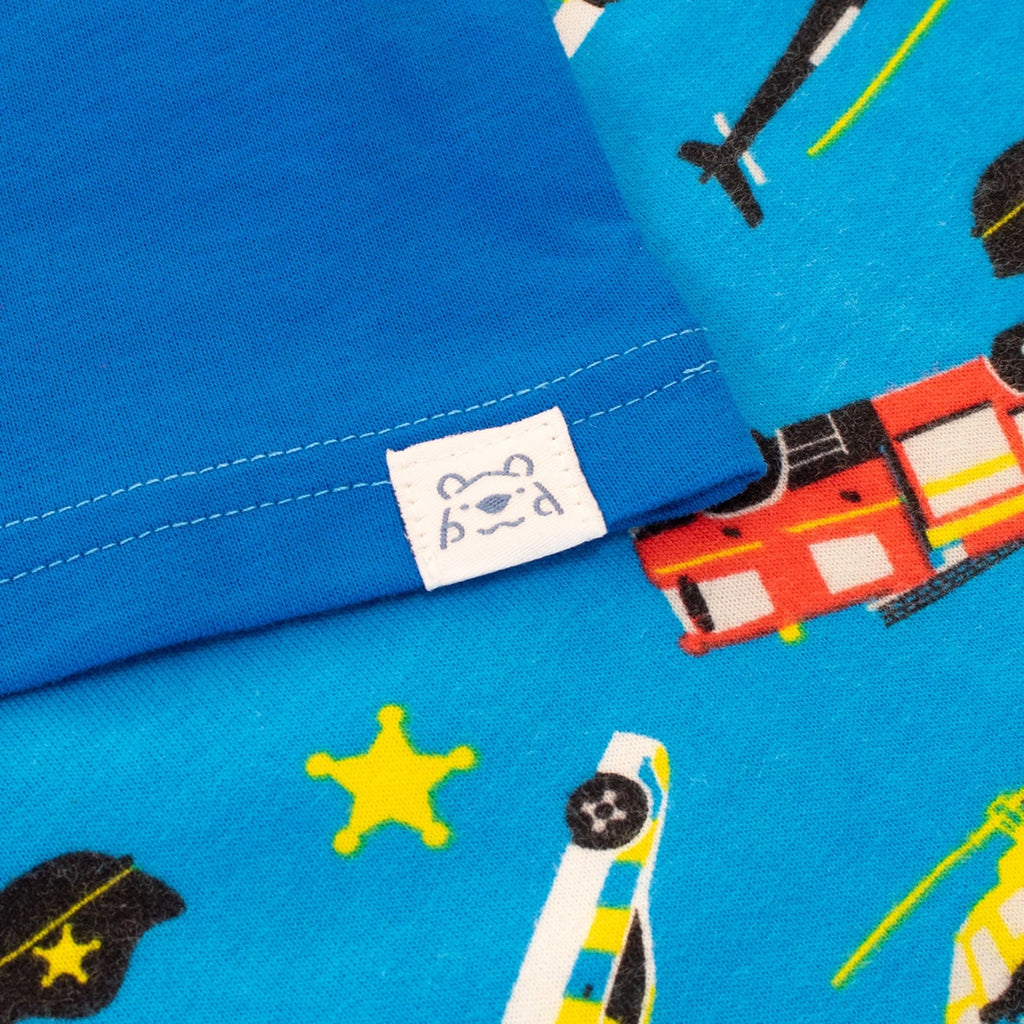 Helicopter Police Car Rescue Vehicle Pyjamas Kids Boys 2 3 4 5 6 7 8 Years PJs