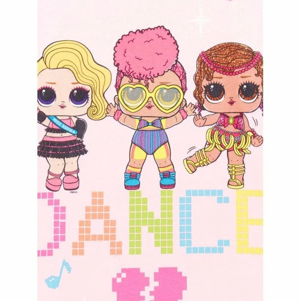 LOL Surprise DANCE 2 Piece Girls Pink Flannel Pajama Set NEW WITH TAGS