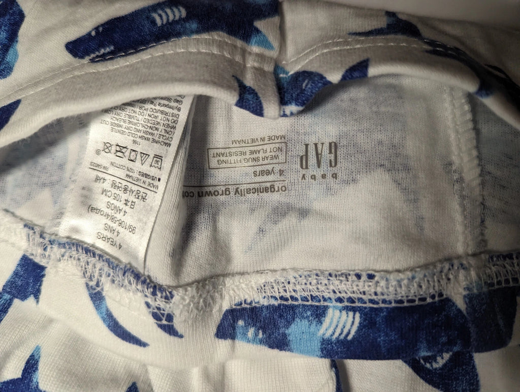 Baby Gap PJ Set 2 Piece Brand New Shark Design Long Sleeve and Pant