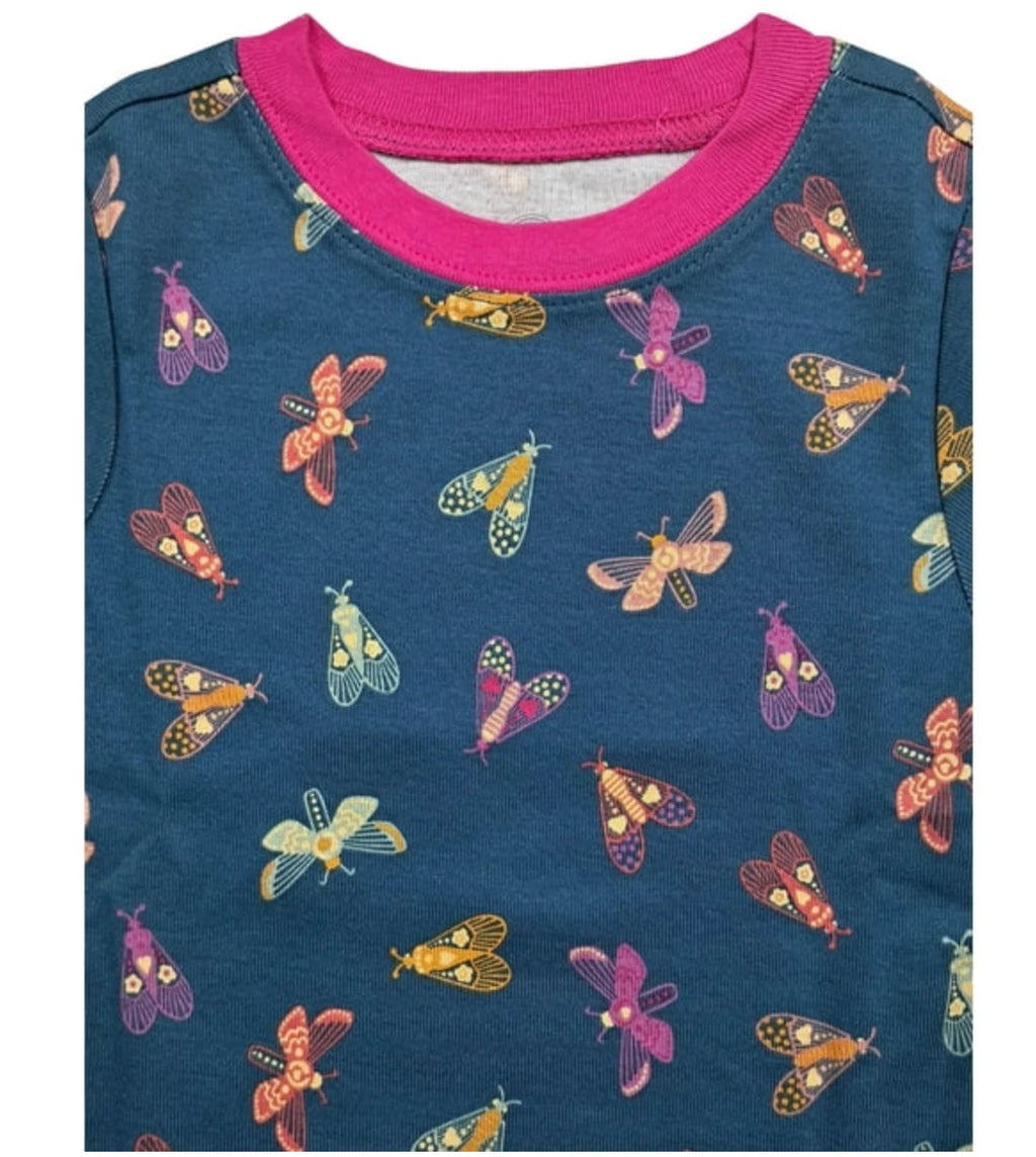 Wonder Nation Toddler Girl Tight Fit Blue Dragonfly Pajama Set, 2-Piece NWT